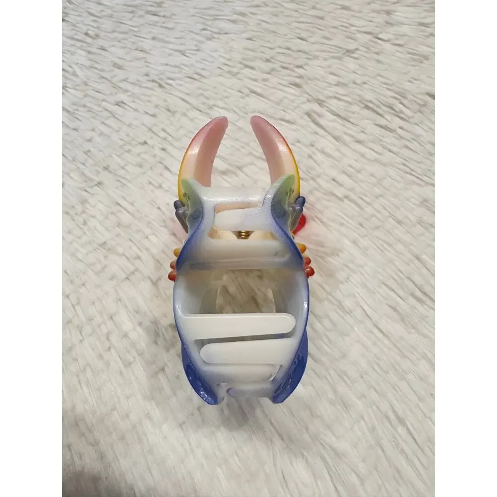 Tropical Hawaiian flower large hair claw clip colorful